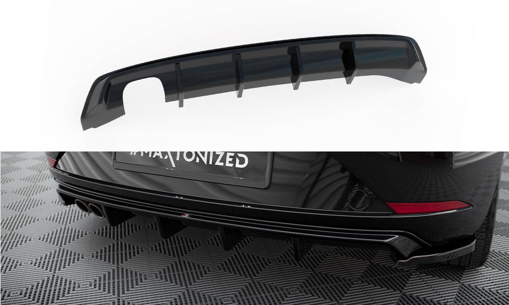 Rear Valance Maxton Design Gloss Black ABS For Seat Leon 2 Cupra/ FR  Facelift