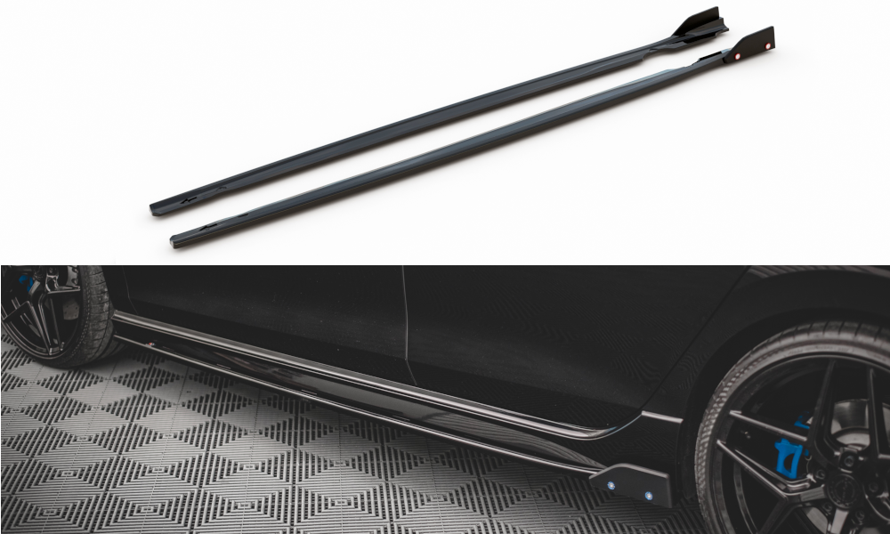 Maxton Design Front Splitter V.2 + Flaps for Volkswagen Golf MK8 GTI (