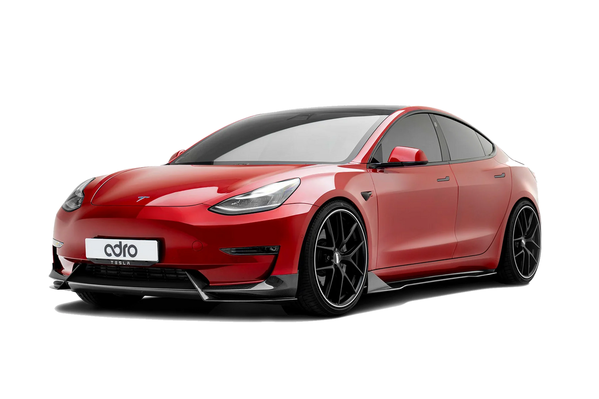 Adro - Carbon Fiber Front Lip V.1 Tesla Model 3 | Royal Body Kits