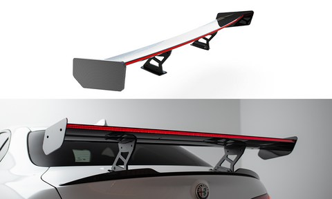 Maxton Design - Carbon Fiber Rear Wing + LED Alfa Romeo Giulia Quadrifoglio