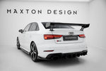 Maxton Design - Carbon Fiber Rear Wing with External Brackets Uprights Audi A3 / A3 S-Line / S3 / RS3 Sedan 8V / 8V (Facelift)