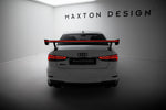 Maxton Design - Carbon Fiber Rear Wing with External Brackets Uprights + LED Audi A3 / A3 S-Line / S3 / RS3 Sedan 8V / 8V (Facelift)