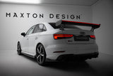 Maxton Design - Carbon Fiber Rear Wing with External Brackets Uprights + LED Audi A3 / A3 S-Line / S3 / RS3 Sedan 8V / 8V (Facelift)