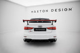 Maxton Design - Carbon Fiber Rear Wing with External Brackets Uprights + LED Audi A3 / A3 S-Line / S3 / RS3 Sedan 8V / 8V (Facelift)