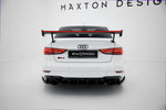 Maxton Design - Carbon Fiber Rear Wing with External Brackets Uprights + LED Audi A3 / A3 S-Line / S3 / RS3 Sedan 8V / 8V (Facelift)