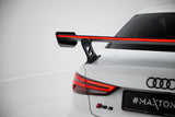 Maxton Design - Carbon Fiber Rear Wing with External Brackets Uprights + LED Audi A3 / A3 S-Line / S3 / RS3 Sedan 8V / 8V (Facelift)