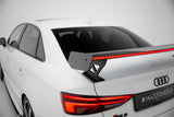 Maxton Design - Carbon Fiber Rear Wing with External Brackets Uprights + LED Audi A3 / A3 S-Line / S3 / RS3 Sedan 8V / 8V (Facelift)