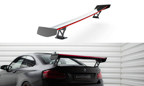 Maxton Design - Carbon Fiber Rear Wing (External Brackets Uprights) + LED BMW M2 F87