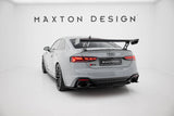 Maxton Design - Carbon Fiber Rear Wing with External Brackets Uprights V.1 Audi A5 / A5 S-Line / S5 / RS5 Coupe F5 / F5 Facelift