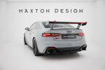 Maxton Design - Carbon Fiber Rear Wing with External Brackets Uprights V.1 + LED Audi A5 / A5 S-Line / S5 / RS5 Coupe F5 / F5 Facelift