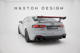 Maxton Design - Carbon Fiber Rear Wing with External Brackets Uprights V.1 + LED Audi A5 / A5 S-Line / S5 / RS5 Coupe F5 / F5 Facelift