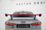 Maxton Design - Carbon Fiber Rear Wing with External Brackets Uprights V.1 + LED Audi A5 / A5 S-Line / S5 / RS5 Coupe F5 / F5 Facelift