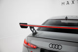 Maxton Design - Carbon Fiber Rear Wing with External Brackets Uprights V.1 + LED Audi A5 / A5 S-Line / S5 / RS5 Coupe F5 / F5 Facelift