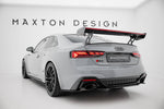 Maxton Design - Carbon Fiber Rear Wing with External Brackets Uprights V.1 + LED Audi A5 / A5 S-Line / S5 / RS5 Coupe F5 / F5 Facelift