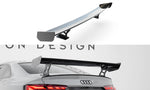 Maxton Design - Carbon Fiber Rear Wing with External Brackets Uprights V.2 Audi A5 / A5 S-Line / S5 / RS5 Coupe F5 / F5 Facelift