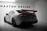 Maxton Design - Carbon Fiber Rear Wing with External Brackets Uprights V.2 + LED Audi A5 / A5 S-Line / S5 / RS5 Coupe F5 / F5 Facelift