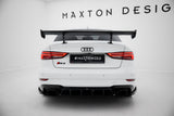 Maxton Design - Carbon Fiber Rear Wing with Internal Brackets Uprights Audi A3 / A3 S-Line / S3 / RS3 Sedan 8V / 8V (Facelift)