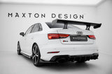 Maxton Design - Carbon Fiber Rear Wing with Internal Brackets Uprights Audi A3 / A3 S-Line / S3 / RS3 Sedan 8V / 8V (Facelift)