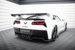 Maxton Design - Carbon Fiber Rear Wing with Internal Brackets Uprights Chevrolet Corvette Stingray / Grand Sport C7