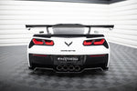 Maxton Design - Carbon Fiber Rear Wing with Internal Brackets Uprights Chevrolet Corvette Stingray / Grand Sport C7