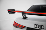 Maxton Design - Carbon Fiber Rear Wing with Internal Brackets Uprights + LED Audi A3 / A3 S-Line / S3 / RS3 Sedan 8V / 8V (Facelift)