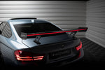 Maxton Design - Carbon Fiber Rear Wing with Internal Brackets Uprights + LED BMW Series 4 / Series 4 M-Pack Coupe F32