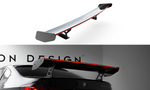 Maxton Design - Carbon Fiber Rear Wing with Internal Brackets Uprights + LED BMW Series 5 / M5 Sedan G30 / F90