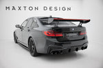 Maxton Design - Carbon Fiber Rear Wing with Internal Brackets Uprights + LED BMW Series 5 / M5 Sedan G30 / F90