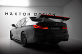 Maxton Design - Carbon Fiber Rear Wing with Internal Brackets Uprights + LED BMW Series 5 / M5 Sedan G30 / F90