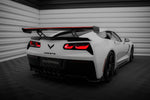 Maxton Design - Carbon Fiber Rear Wing with Internal Brackets Uprights + LED Chevrolet Corvette Stingray / Grand Sport C7