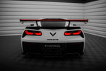 Maxton Design - Carbon Fiber Rear Wing with Internal Brackets Uprights + LED Chevrolet Corvette Stingray / Grand Sport C7