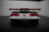 Maxton Design - Carbon Fiber Rear Wing with Internal Brackets Uprights + LED Chevrolet Corvette Stingray / Grand Sport C7