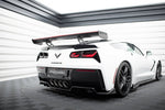 Maxton Design - Carbon Fiber Rear Wing with Internal Brackets Uprights + LED Chevrolet Corvette Stingray / Grand Sport C7