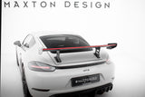 Maxton Design - Carbon Fiber Rear Wing with Internal Brackets Uprights V.1 + LED Porsche 718 Cayman 982C