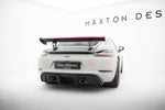 Maxton Design - Carbon Fiber Rear Wing with Internal Brackets Uprights V.2 + LED Porsche 718 Cayman 982C