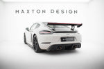 Maxton Design - Carbon Fiber Rear Wing with Internal Brackets Uprights V.2 + LED Porsche 718 Cayman 982C