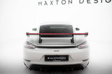 Maxton Design - Carbon Fiber Rear Wing with Internal Brackets Uprights V.2 + LED Porsche 718 Cayman 982C