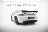 Maxton Design - Carbon Fiber Rear Wing with Internal Brackets Uprights V.2 Porsche 718 Cayman 982C