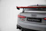 Maxton Design - Carbon Fiber Rear Wing with Upper Swan Mounting + LED Audi A5 / A5 S-Line / S5 / RS5 Coupe F5 / F5 Facelift