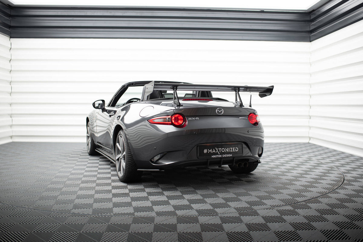 Maxton Design - Carbon Fiber Rear Wing with Upper Swan Mounting Mazda ...