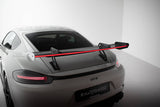 Maxton Design - Carbon Fiber Rear Wing with Upper Swan Mounting V.1 + LED Porsche 718 Cayman 982C