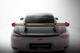 Maxton Design - Carbon Fiber Rear Wing with Upper Swan Mounting V.1 + LED Porsche 718 Cayman 982C