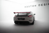 Maxton Design - Carbon Fiber Rear Wing with Upper Swan Mounting V.1 + LED Porsche 718 Cayman 982C