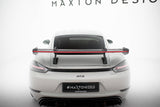 Maxton Design - Carbon Fiber Rear Wing with Upper Swan Mounting V.1 + LED Porsche 718 Cayman 982C