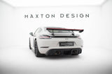 Maxton Design - Carbon Fiber Rear Wing with Upper Swan Mounting V.2 + LED Porsche 718 Cayman 982C