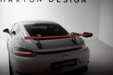 Maxton Design - Carbon Fiber Rear Wing with Upper Swan Mounting V.2 + LED Porsche 718 Cayman 982C