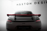 Maxton Design - Carbon Fiber Rear Wing with Upper Swan Mounting V.2 + LED Porsche 718 Cayman 982C