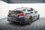 Maxton Design - Central Rear Splitter (with Vertical Bars) BMW Series 4 Gran Coupe / Coupe / Cabrio M-Pack F36 / F32 / F33