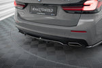 Maxton Design - Central Rear Splitter (with Vertical Bars) BMW Series 5 G30/G31 (Facelift)