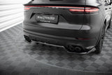 Maxton Design - Central Rear Splitter (with Vertical Bars) Porsche Cayenne Sport Design MK3